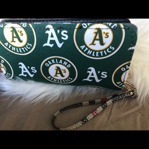 New Oakland A’s Super Wallet/Roomy Wristlet.